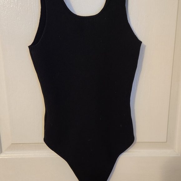 Bodysuit Elegant Black Sleeveless With Snaps - Picture 6 of 8